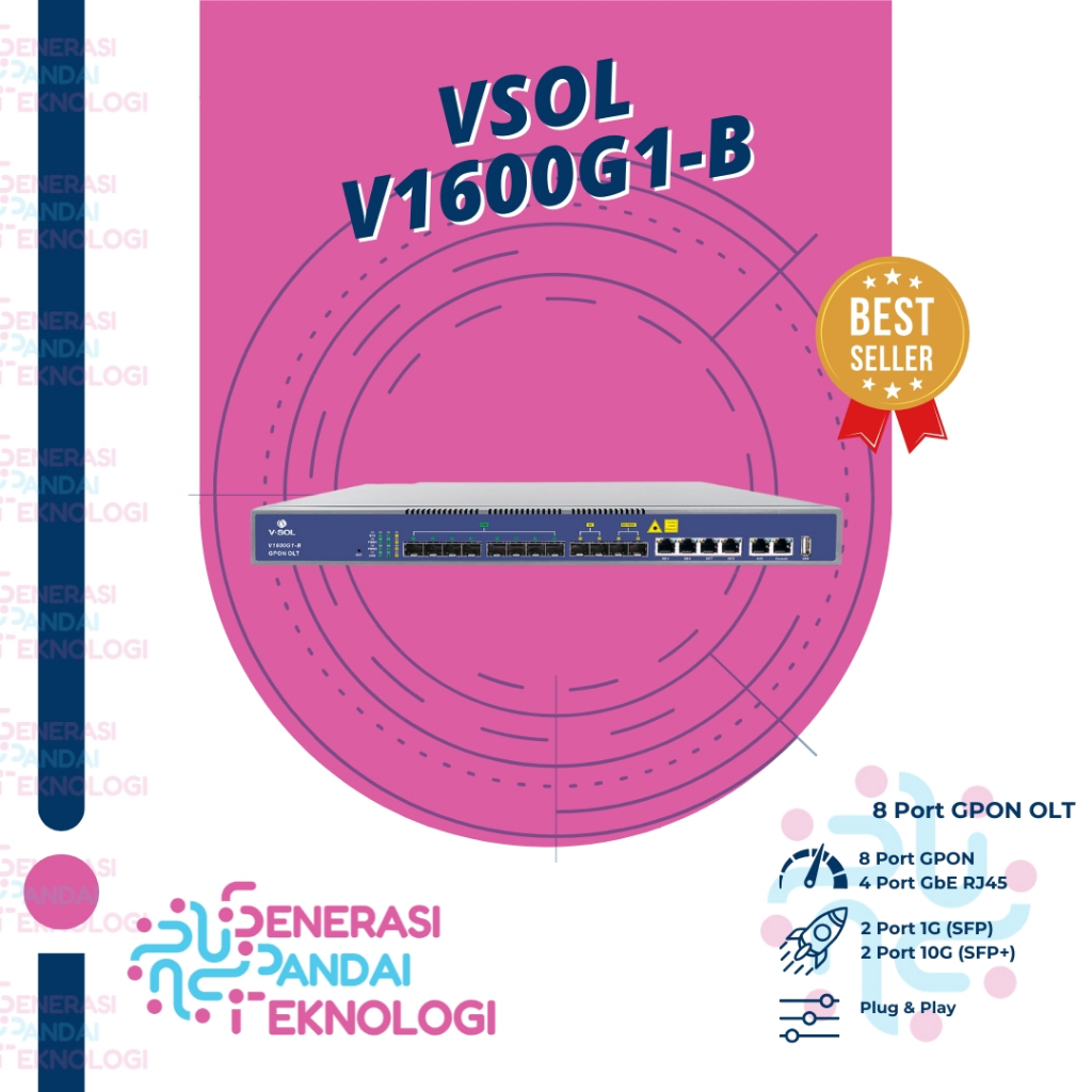 VSOL V1600G1-B GPON OLT 8 PON Layer 3 AC+DC Power Include SFP 9db 8 PORT - Include SFP 9dB : 8pcs