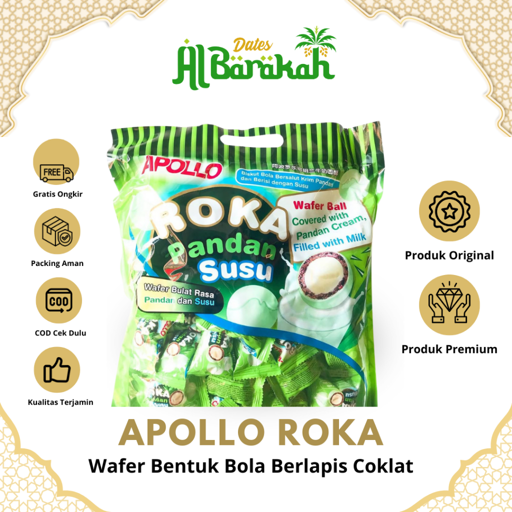 

Roka Apollo Koko Wafer Ball 250Gr - Cokelat Renyah, Cemilan Favorit