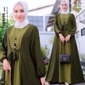 ISYANA DRESS CRINCLE SIZE JUMBO XL GAMIS ISYANA DRESS PREMIUM CRINCLE