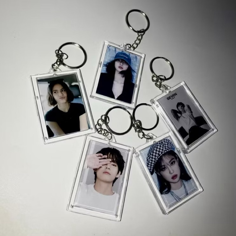 [CUSTOM] GANTUNGAN KUNCI AKRILIK GANCI FOTO REQUEST 4x6 ACRYLIC KEYCHAIN INSERT RECTANGLE SHAPED BTS