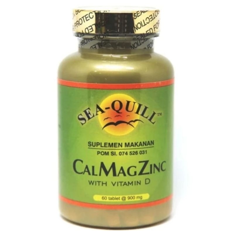 Seaquill Calcium Magnesium Zinc CalMagZinc with D3  - 60 tablet (495967) BPOM