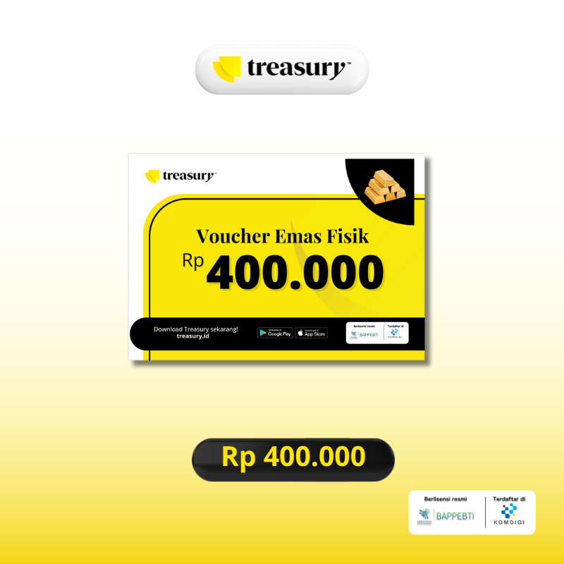 Voucher Emas Fisik Treasury Rp400.000