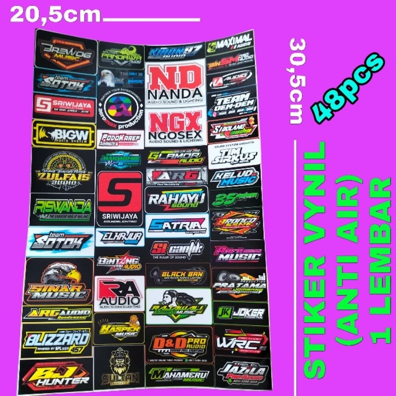 

STIKER MINIATUR SOUNDSYSTEM HOREG ISI 48 PCS BAHAN VYNIL
