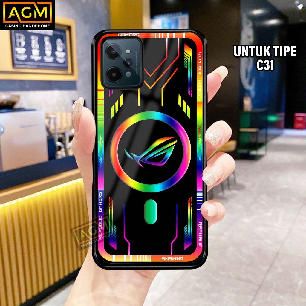 Case Realme C31 - Case Kilau Realme - Hardcase Glossy Realme C31 [ROG] - AGM Hardcase handphone Oppo