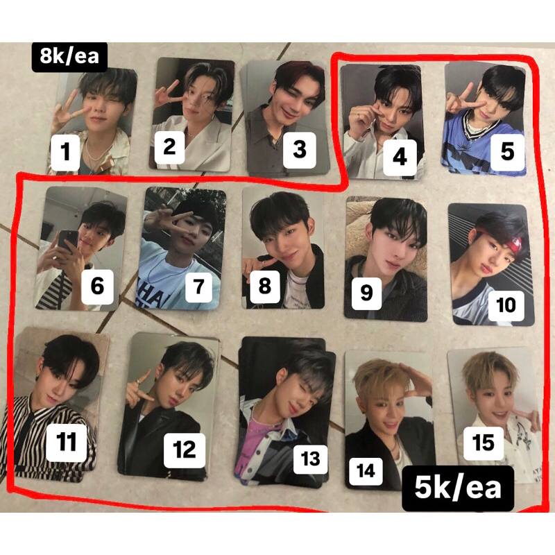 official PC Photocard evnne JIHOO jeonghyeon hanbin keita yunseo mun junghyun seungeon