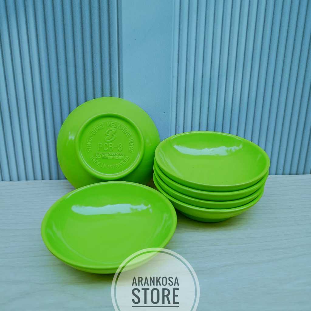 12 pcs  SATU LUSIN Mangkok Sambal Kecil Melamin - Tempat Sambal -PCB-3 singa singi melamine ware
