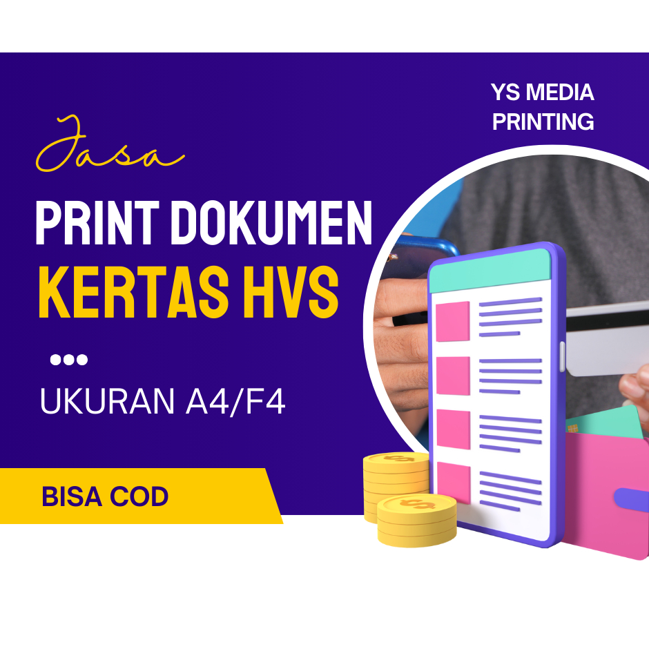 

PRINT / CETAK DOKUMENT UKURAN A4,F4 KERTAS HVS