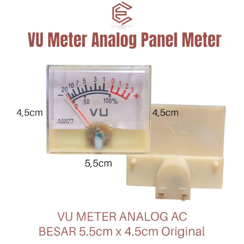 VU Meter Analog AC Besar 5.5cm x 4.5 cm