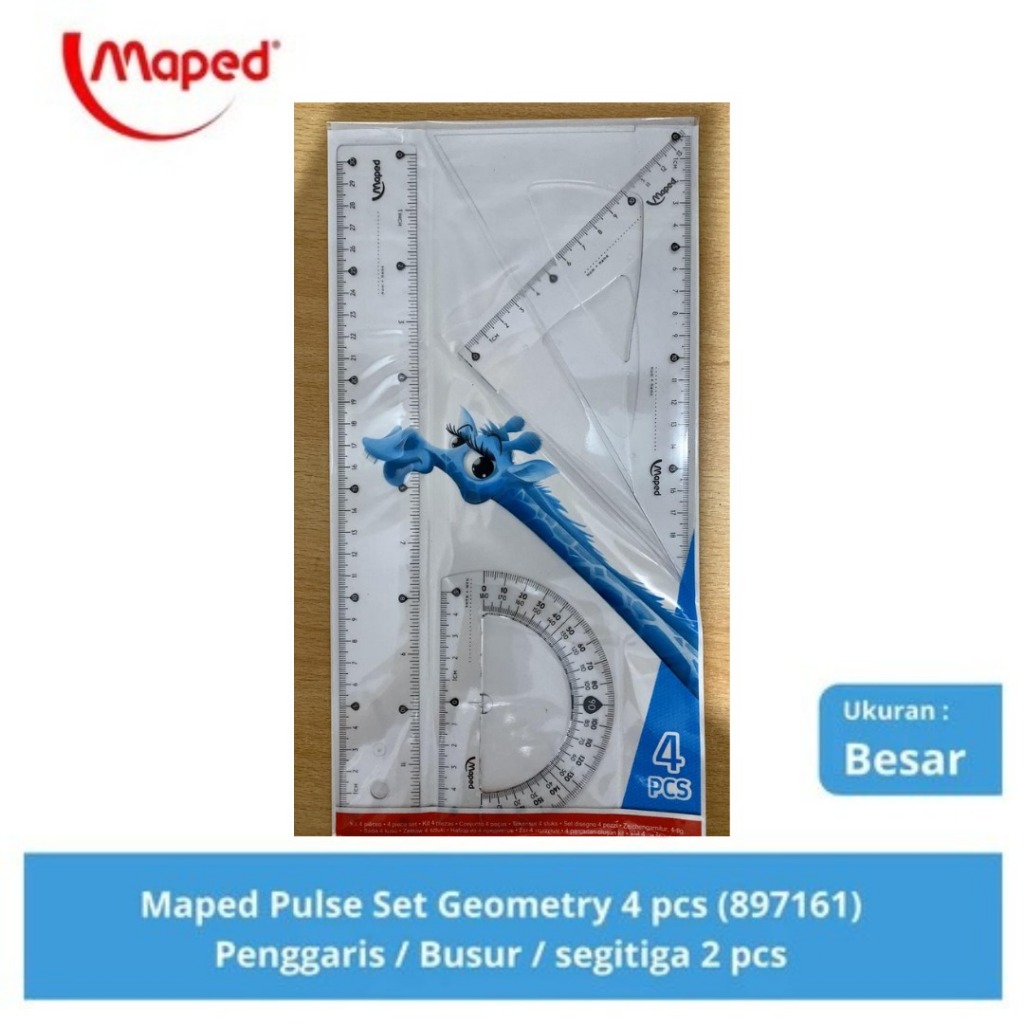 

MAPED Penggaris Ruler Pulse Set Large isi 4 buah