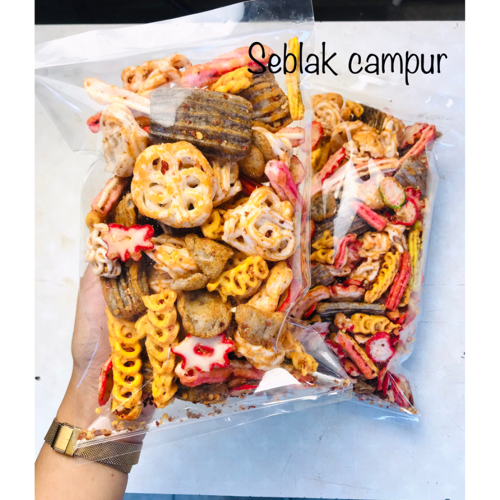 

Kerupuk Seblak Campur 500gr 250gr Sebring Mix Pedas