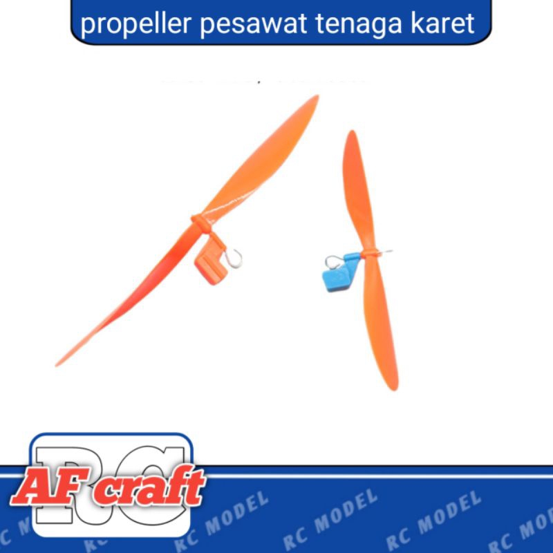 propeller mainan pesawat tenaga karet 180mm