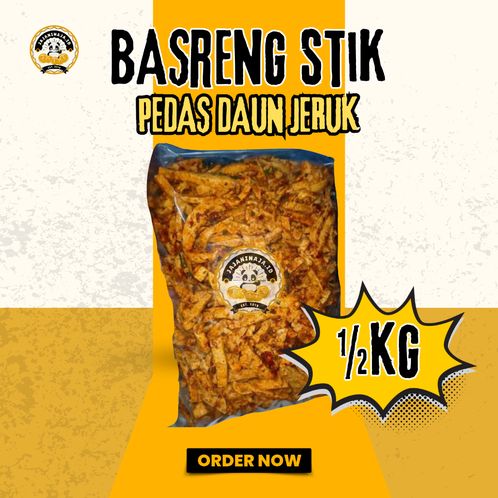 

500g Basreng Stik Pedas Daun Jeruk