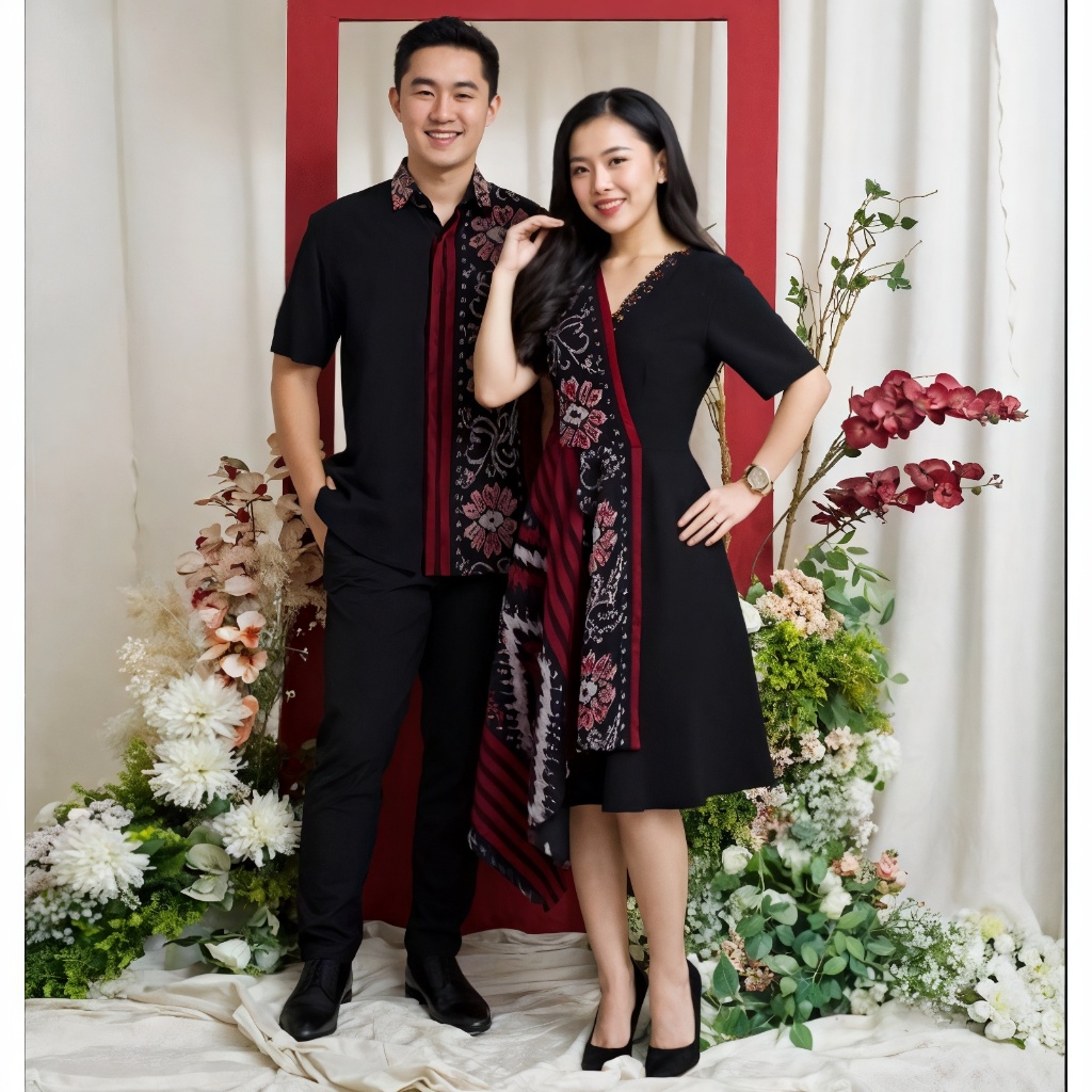 BAJU KONDANGAN WANITA KEKINIAN COUPLE TENUN PASANGAN BAJU PREWEDDING KONDANGAN KEKINIAN