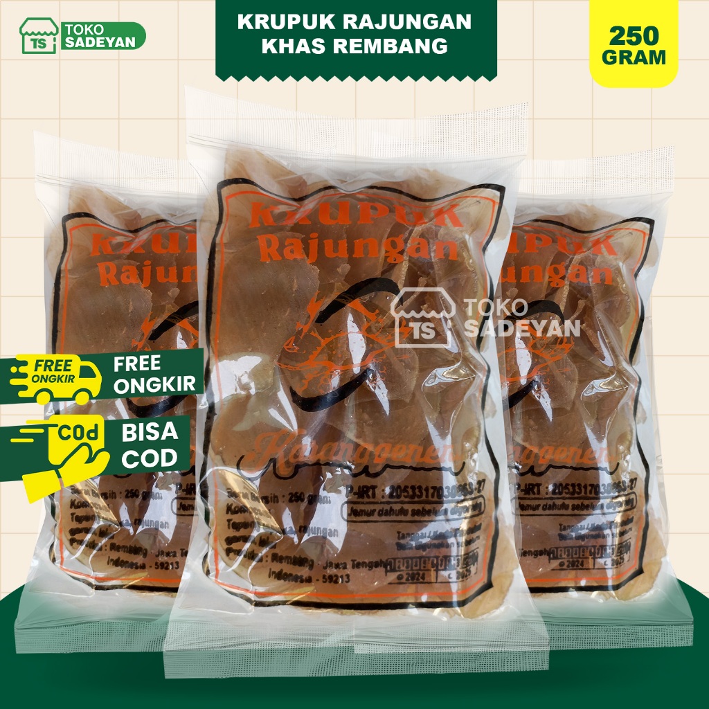 

Kerupuk Rajungan Mentah 250 Gram Oleh Oleh Rembang