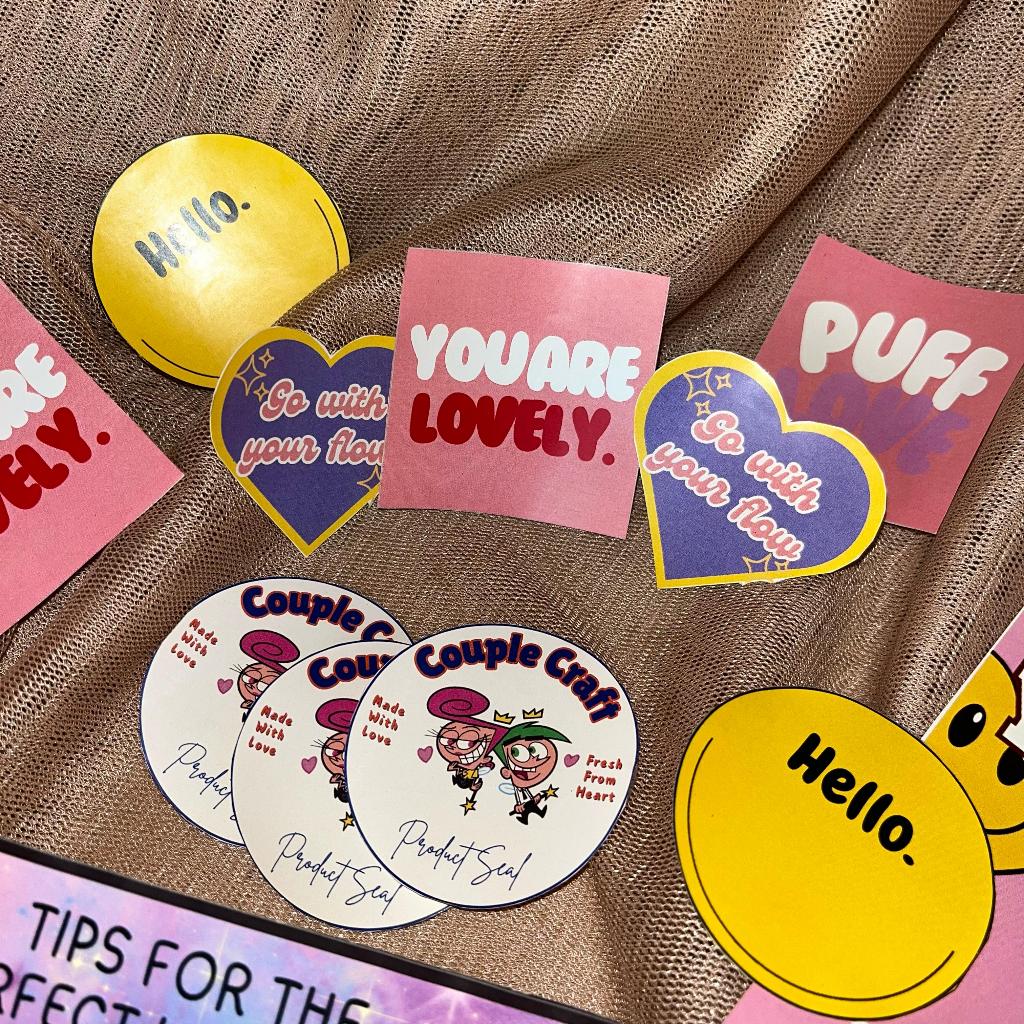 

6 PCS AESTETIC STICKER | STIKER AESTHETIC STICKER HP STICKER LAPTOP GIFT BOX