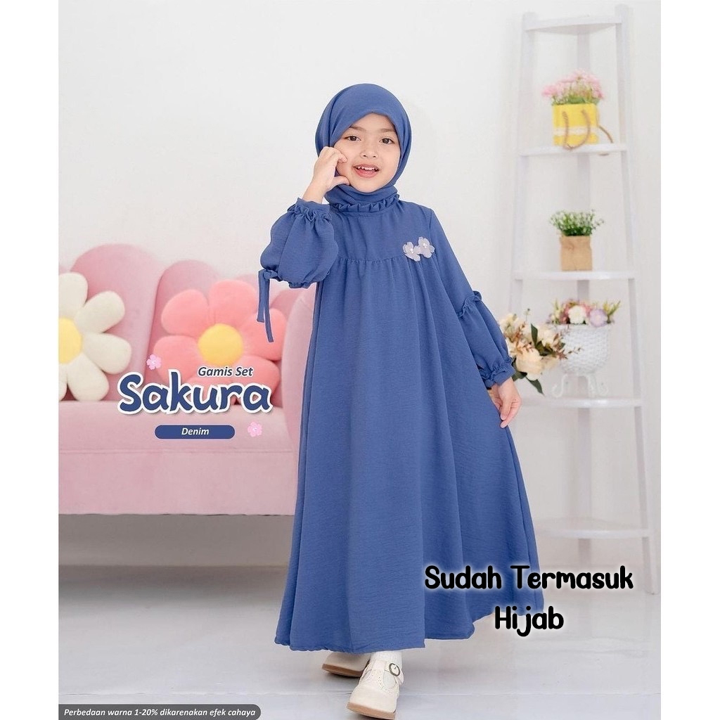 Trend Gamis Sakura Anak Perempuan Muslim