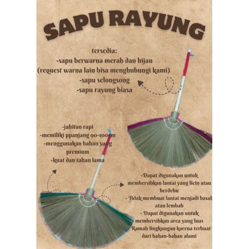 SAPU LANTAI WARNA/SAPU LANTAI TEBAL/SAPU RAYUNG WARNA HIJAU DAN MERAH/SAPU RAYUNG TEMPEL WARNA WARNI
