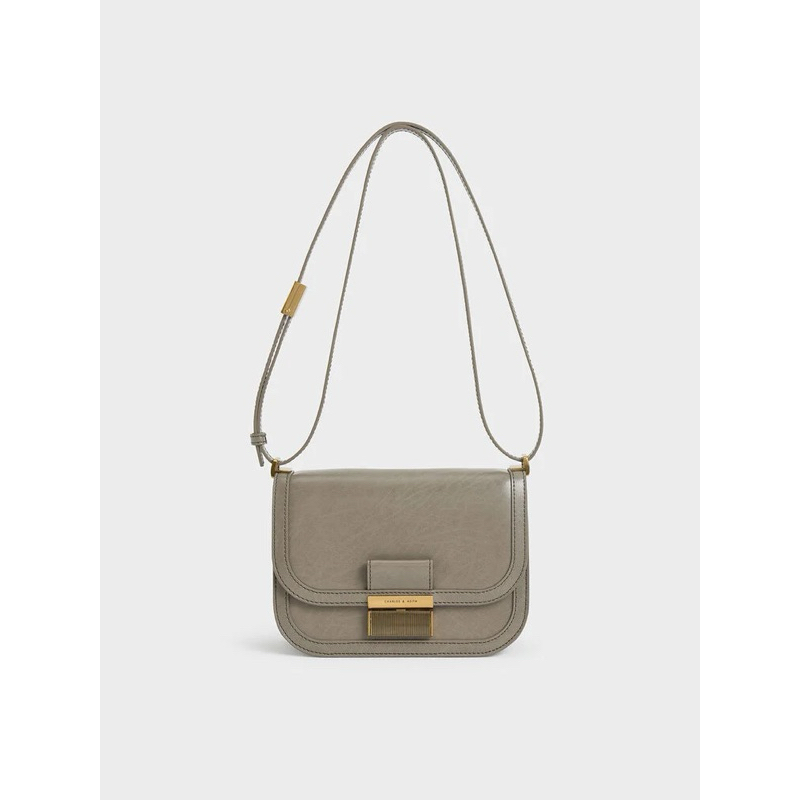 Charles & Keith Charlot Bag Taupe / tas cnk preloved