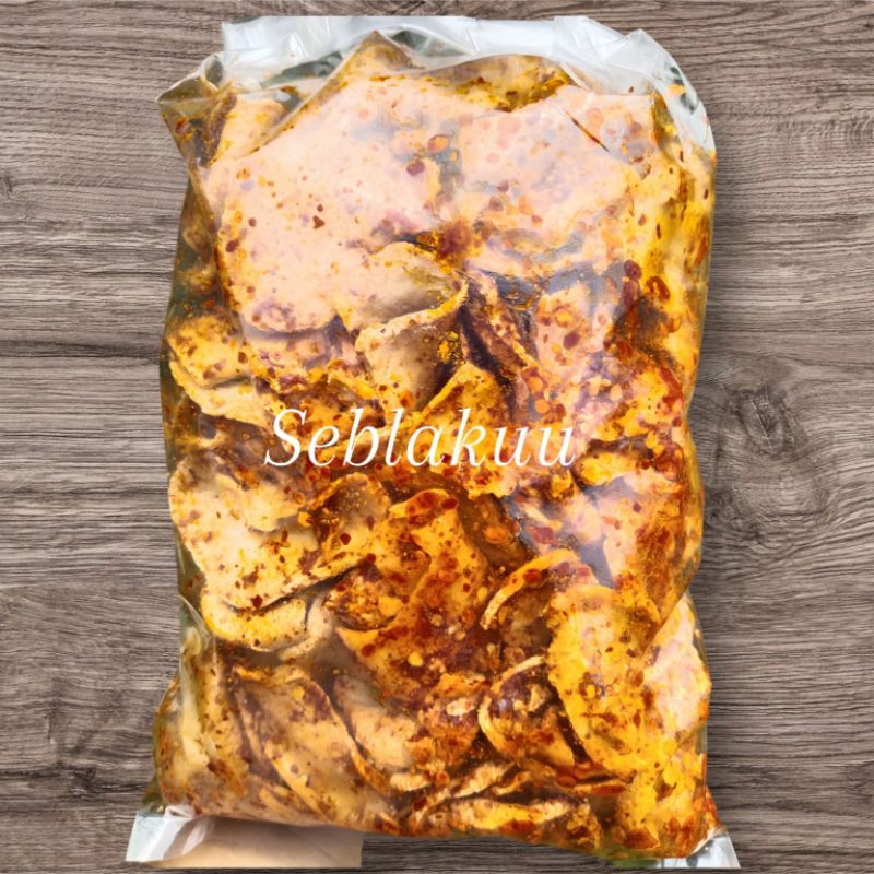 

Basreng koin pedas daun jeruk cikruh nikmat renyah gurih