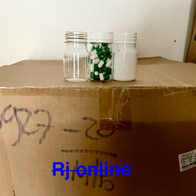 Botol kapsul 90 ml untuk kapsul 30 pcs sampai 50 pcs perkarton isi 500 boto