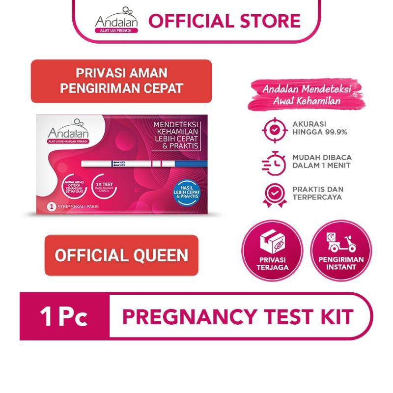 Privasi Aman Tespek Andalan STRIP 1x pakai - Testpack andalan - Andalan tes kehamilan - Test kehamil