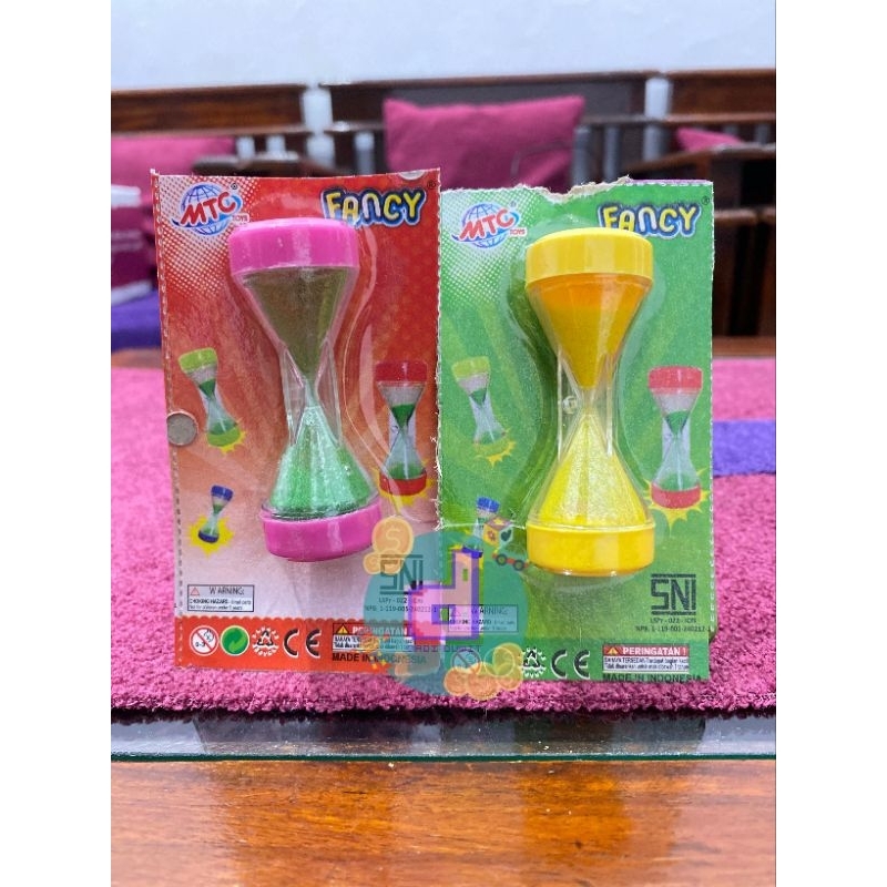 Mainan Jam Pasir Fancy / Mainan Jam Pasir Warna Warni SATUAN