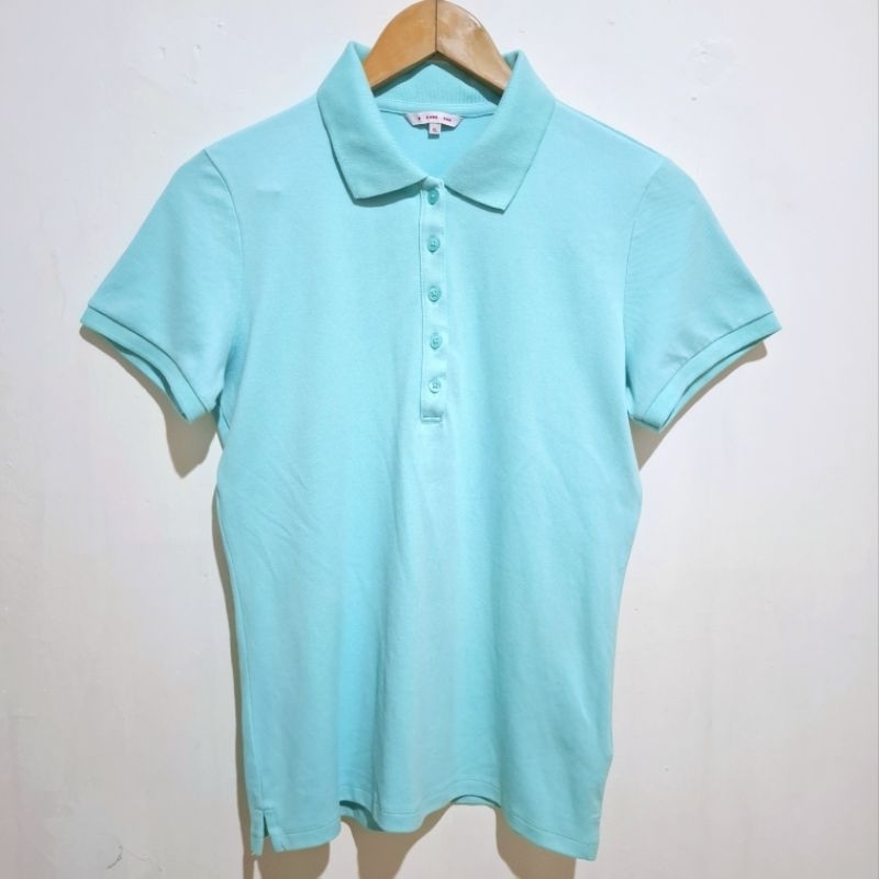 T Shirt Polo UNIQLO Baby Blue (XL)
