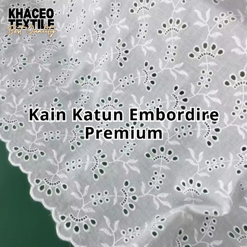 RTYU PROMO Kain Katun Bordir Premium/Kain Katun Bordir/Bahan Katun Bordir Premium/Bahan Kain