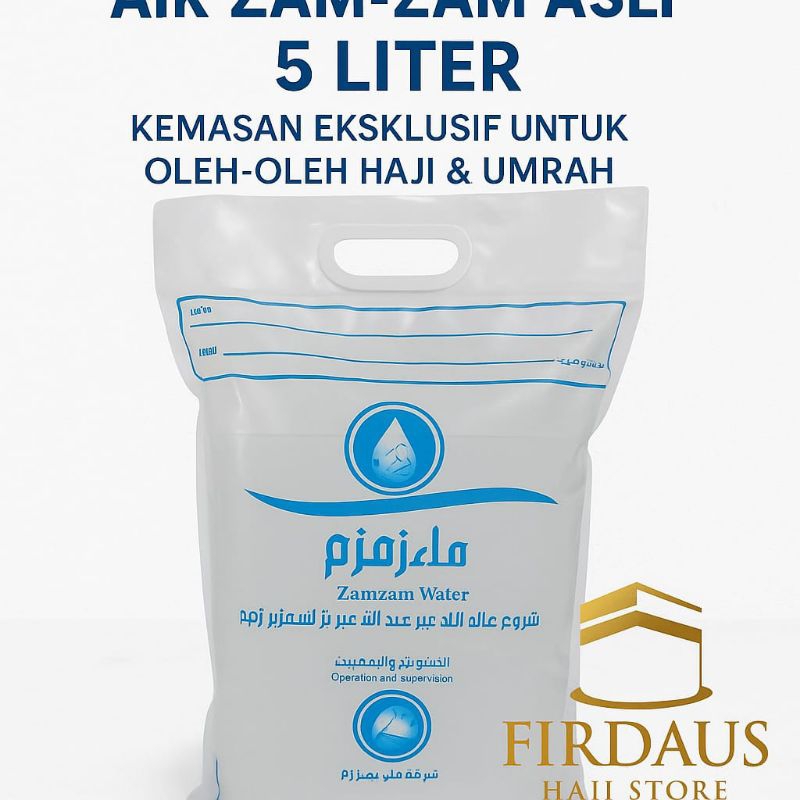 

Air ZAM ZAM Asli 5 Liter - Oleh-oleh Haji & Umrah| Firdaus Haji Store
