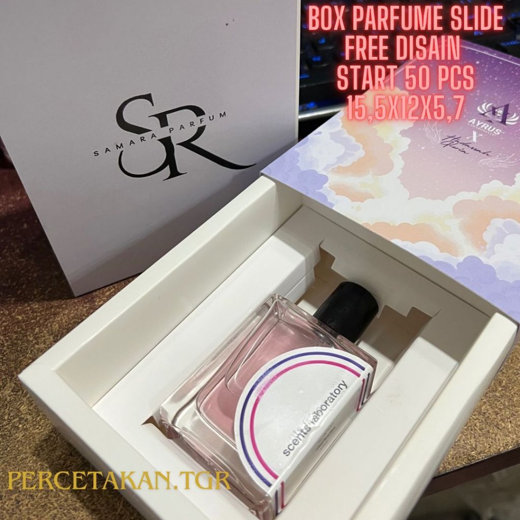 Custom Box Sliding Sleding Kemasan Parfum Minim 50Pcs Bisa Fullcolor