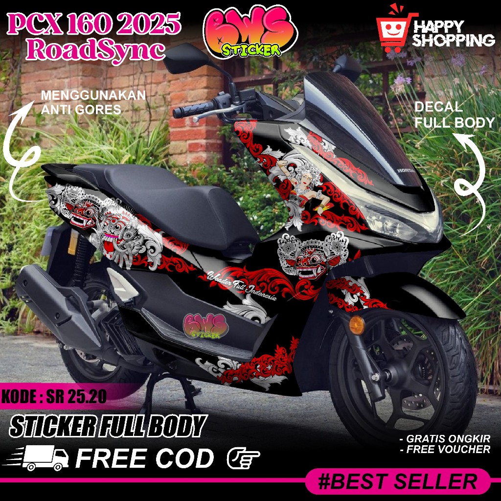 COD Sticker Decal Full Body Honda PCX 160 2025 Cbs Abs RoadSync Sticker Full Body Pcx 2025 WonderFul