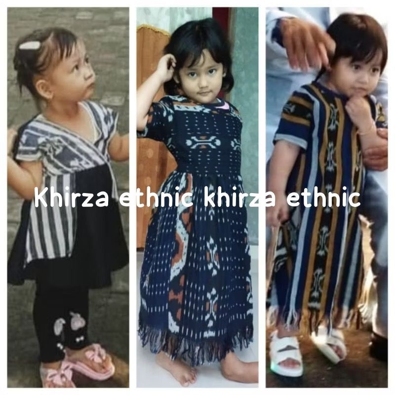 Baju tenun - baju tenun anak - baju anak anak - baju etnik - dress tenun anak - kemeja tenun anak