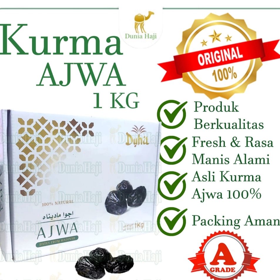 

Kurma Ajwa 1 KG Asli Madinah Kurma Nabi Ajwa Premium Original Saudi Arabia