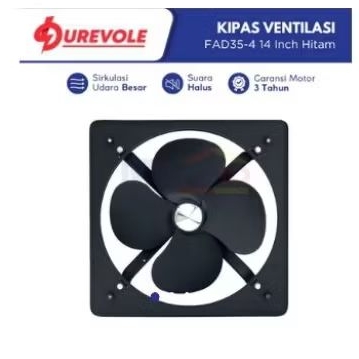 Durevole Kipas Ventilasi FAD35-4 14 Inch Hitam , kipas angin blower