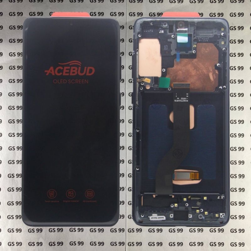 LCD SAMSUNG GALAXY S20 PLUS OLED + FRAME BLACK (BISA FINGERPRINT) SAMSUNG S985 / S985F OLED ACEBUD