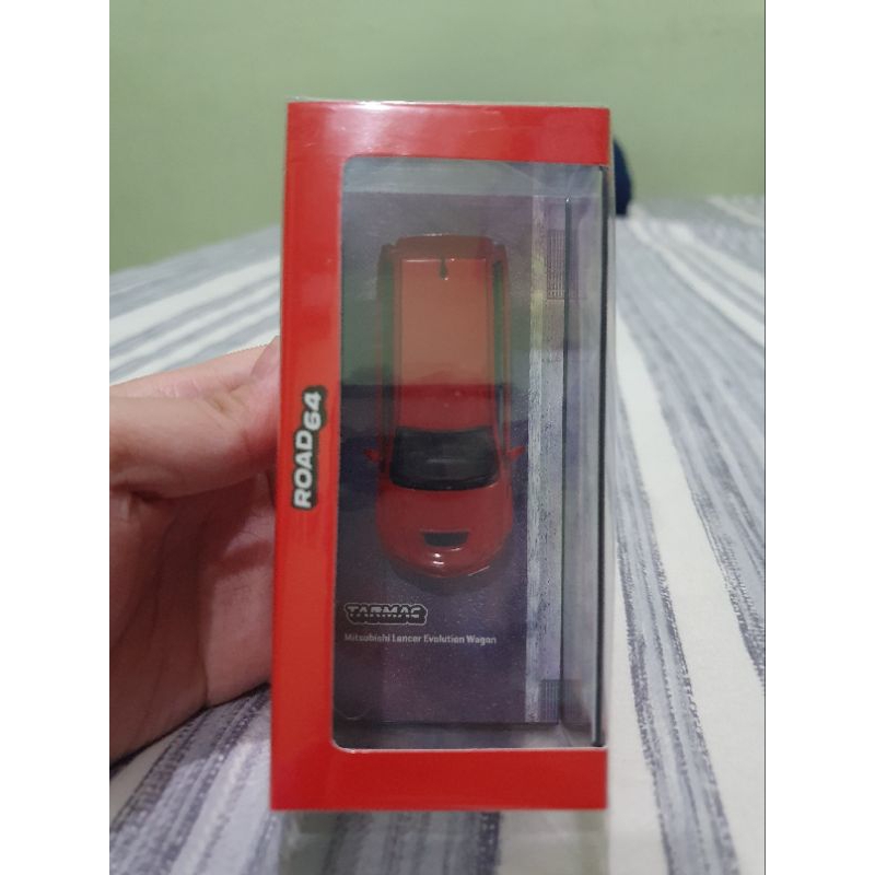 1/64 tarmac - mitsubishi lancer evolution wagon red merah segel