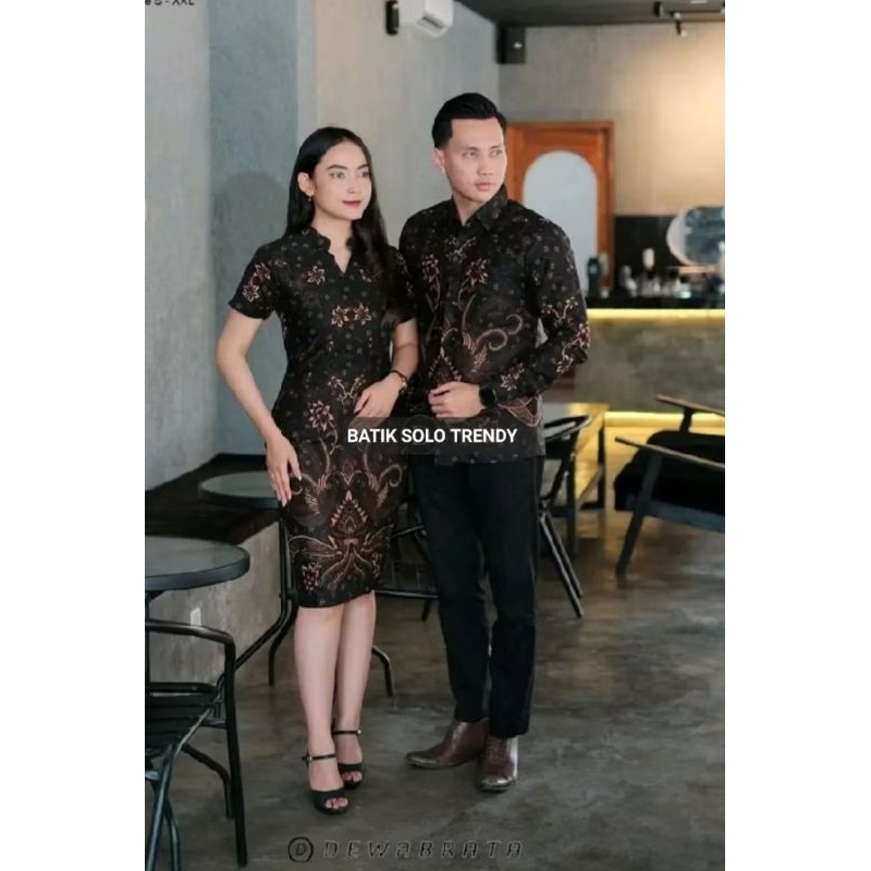 Batik Solo Trendy - Batik Sarimbit Mayangsari //Batik Couple  // Tunik Batik Lapis furing kain halus