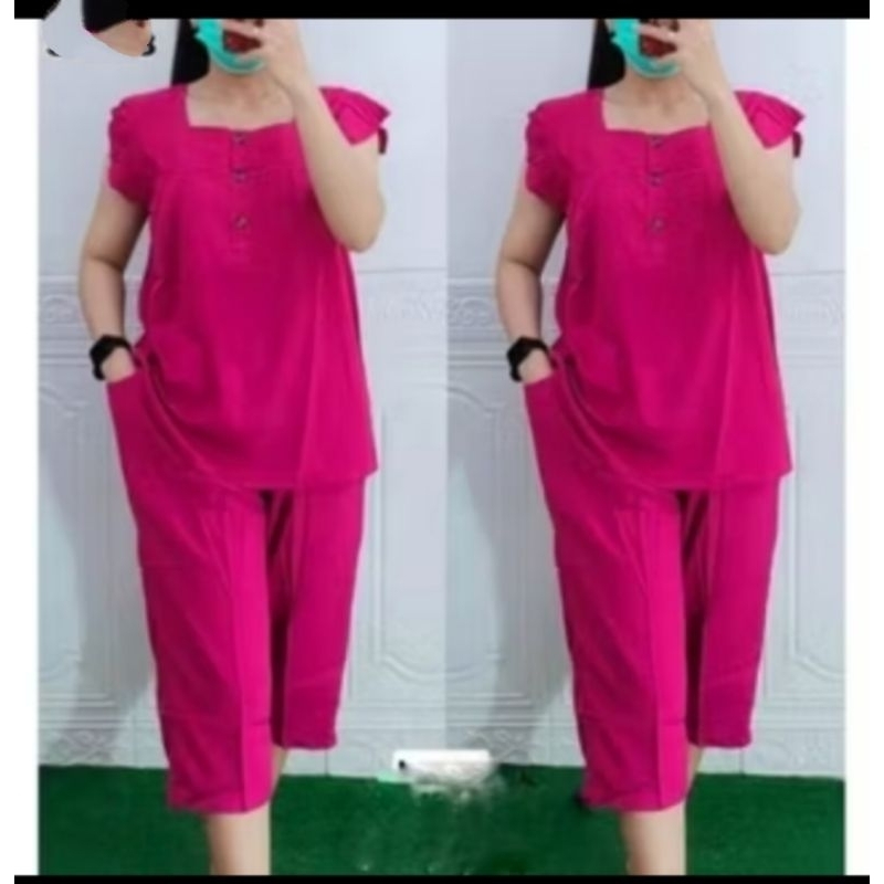 one set katun twill premium // setelan wanita rayon twill