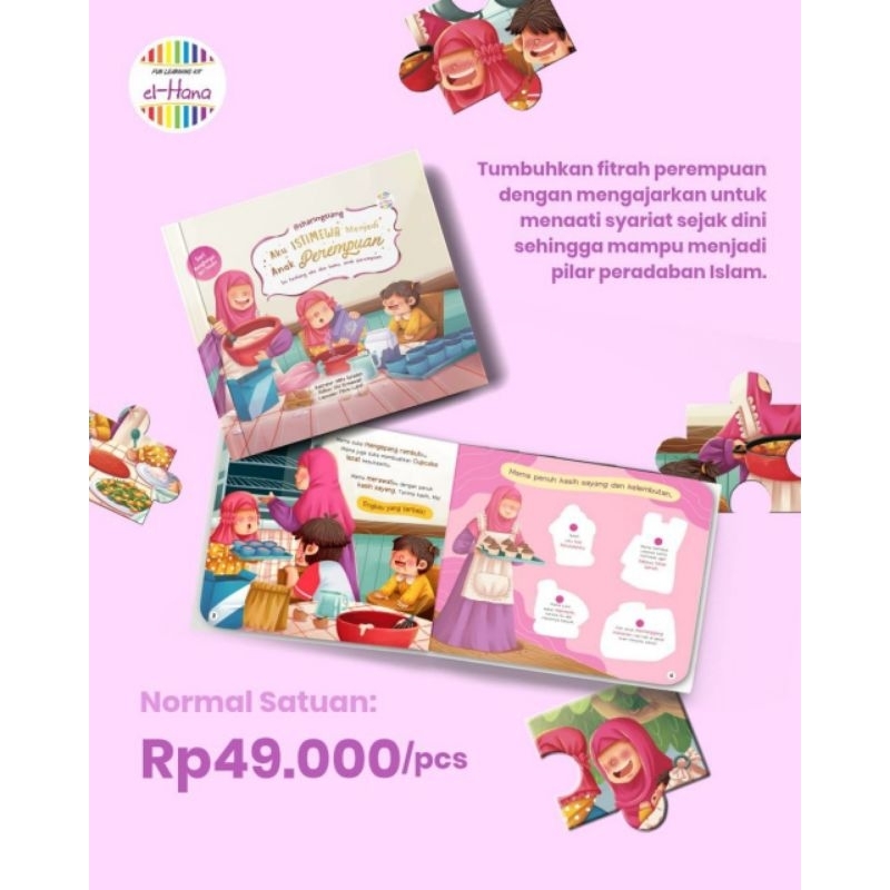 paket buku Aku istimewa menjadi anak perempuan, tadabbur kisah qurani , mendidik anak tanpa kasar, c