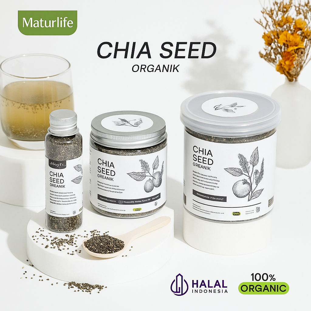 

CHIA SEEDS ORGANIC / CHIA SEEDS UNTUK DIET / CHIASEEDS BOTOL / CHIA SEED FRESHLY / CHIA SEED PREMIUM