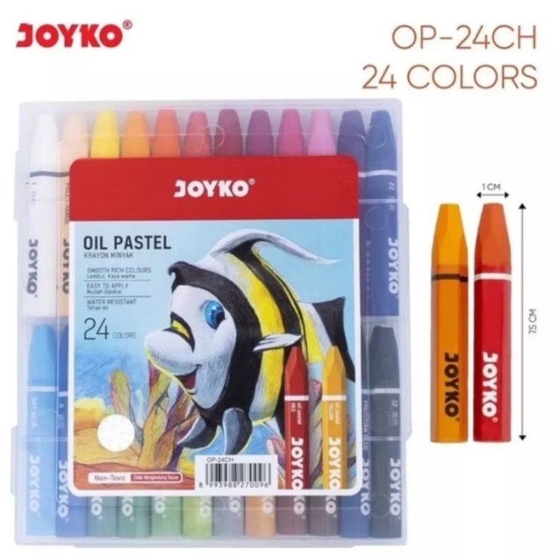

Crayon Minyak Joyko 24 Warna OP-CH 24 Tahan Air