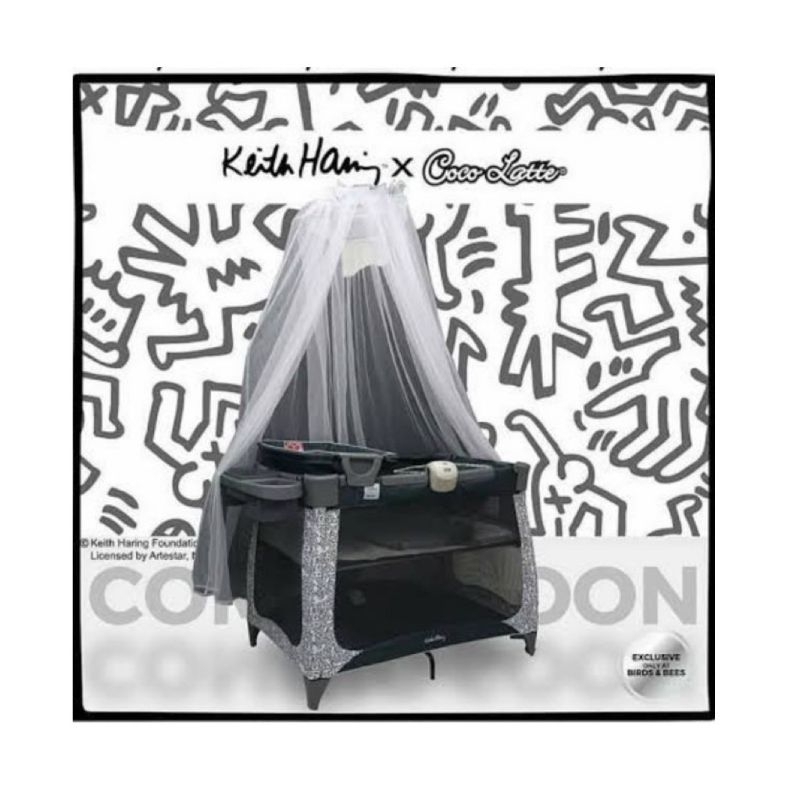 Cocolatte X Keith Haring Baby Box CUBIX – Black White / Preloved