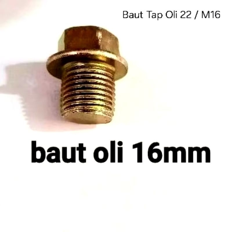 Baut tap oli M16 / Baut tap oli baut 22 Over size drat 1,5 Universal