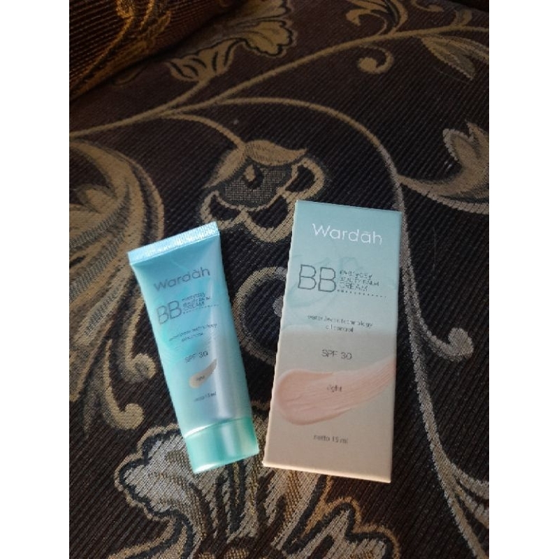 Wardah BB Cream Everyday Light isi 97%(Preloved) free Gift Serum Garnier