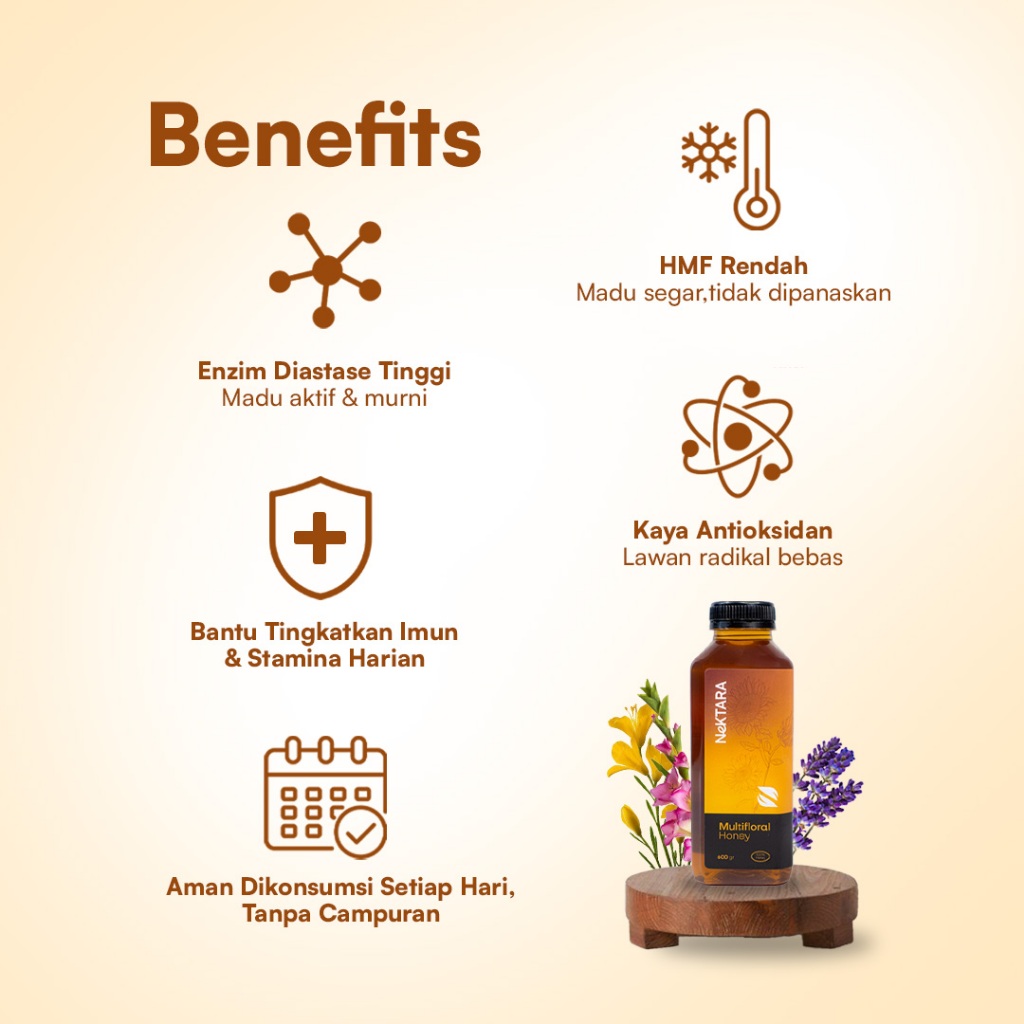 

QH Madu Murni Multiflora Bundling 2x600gr Hutan Riau Kuansing - NeKTARA Multifloral Raw Honey 600gr