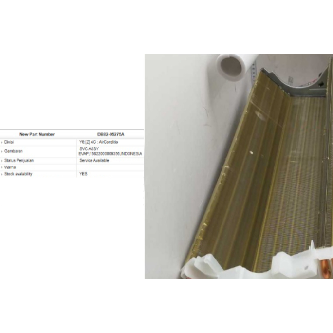 EVAPORATOR AC SAMSUNG AR12TGHQASIN ORIGINAL DB82-05275A