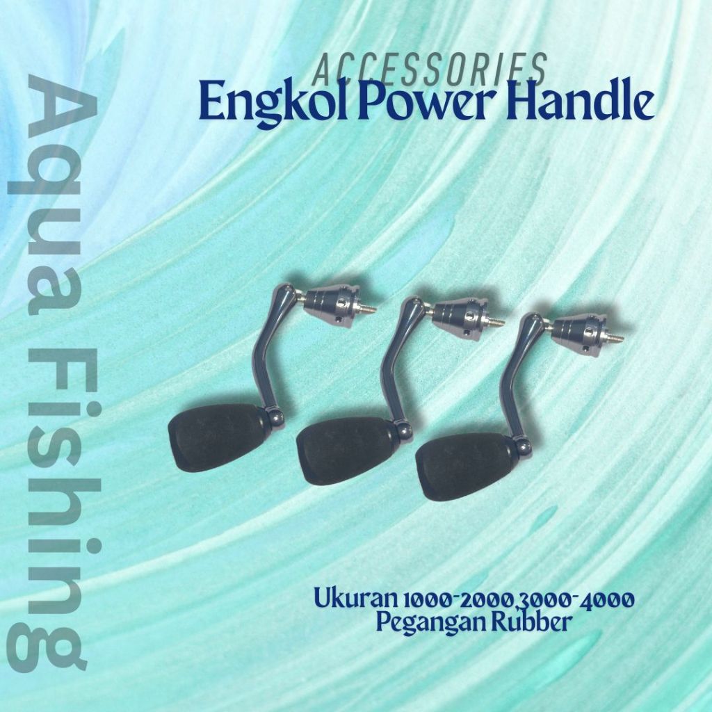 Handle Reel pancing Engkol Power Handle Soft Rubber