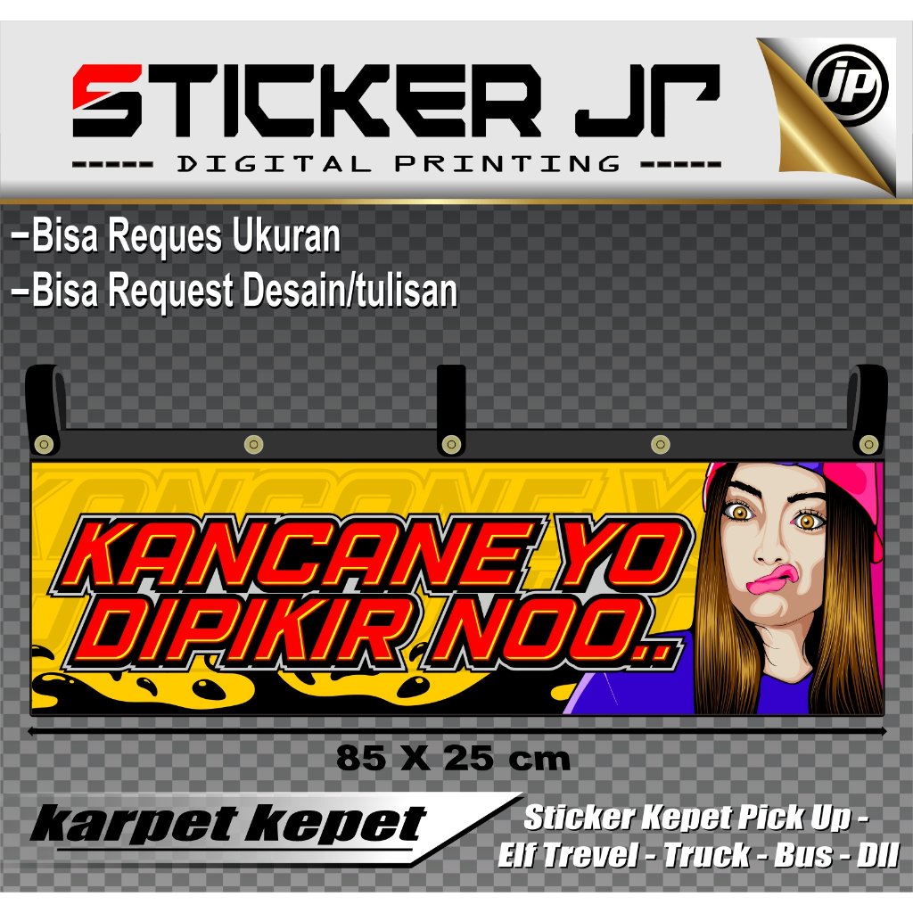 Sticker Karpet Kepet Mobil Pick Up L300, Truck, Bus, Grandmax Dll  Kepet Ebek Penahan Lumpur Ukuran 