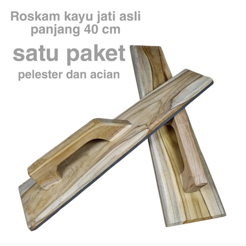 Perkakas Pertukangan Roskam Kayu Jati Asli Panjang 40 Cm