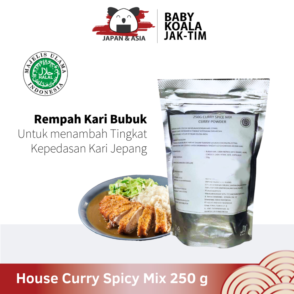 

HOUSE Japan Curry Spicy Mix Rempah Kari 250 g Halal │ Bubuk Kare Jepang Lokal - Jaktim